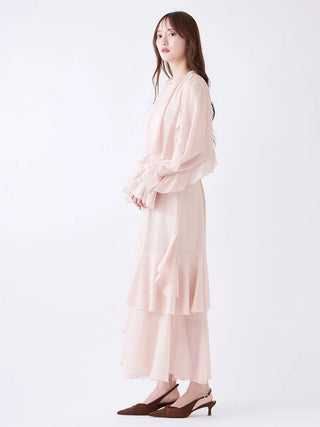 Blouse layered frill dress