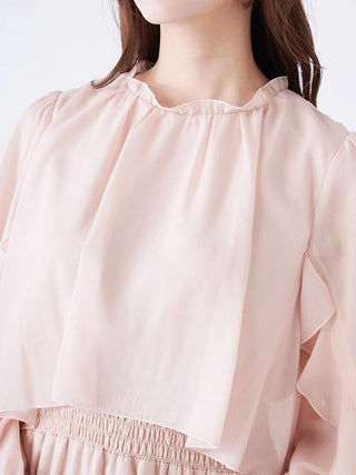 Blouse layered frill dress