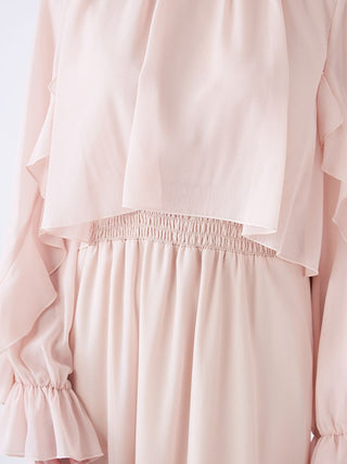 Blouse layered frill dress