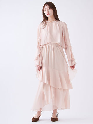 Blouse layered frill dress