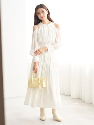 Cold Shoulder Long Dress