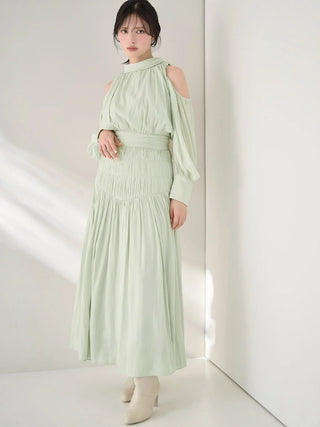 Cold Shoulder Long Dress