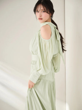 Cold Shoulder Long Dress