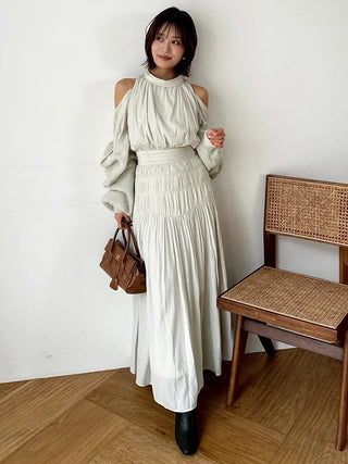 Cold Shoulder Long Dress