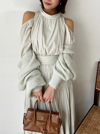 Cold Shoulder Long Dress