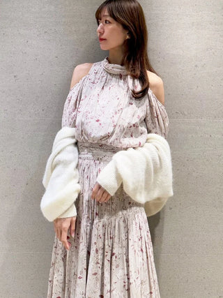 Cold Shoulder Long Dress