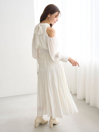 Cold Shoulder Long Dress