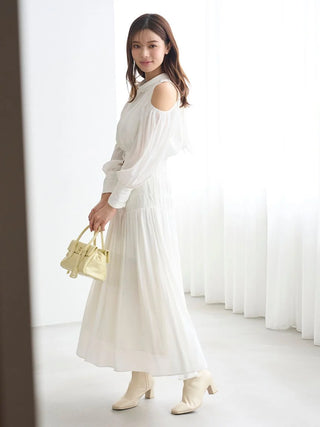 Cold Shoulder Long Dress