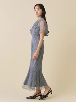 Lace Cape Set Mermaid Dress