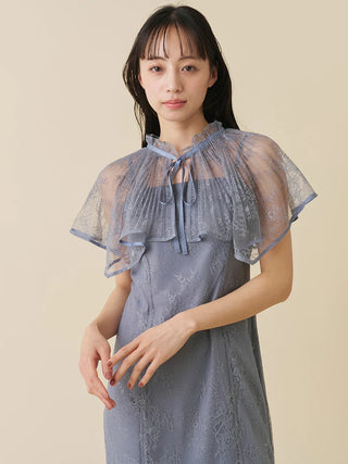 Lace Cape Set Mermaid Dress