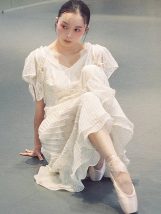 【Chacott】Flower Lace Dress