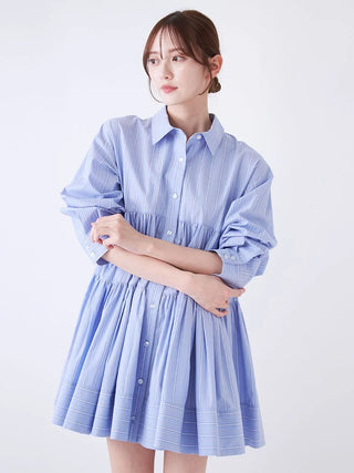 Tiered Mini Shirt Dress
