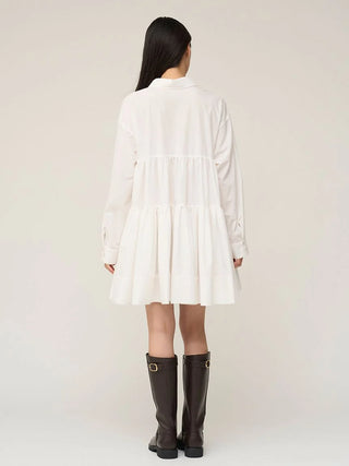 Tiered Mini Shirt Dress