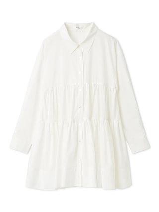 Tiered Mini Shirt Dress