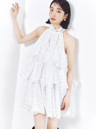 Volume Airy Mini Dress