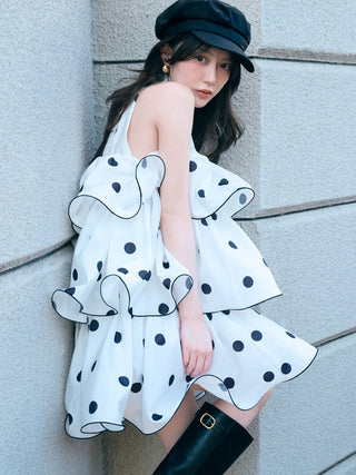 Volume Airy Mini Dress