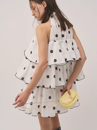 Volume Airy Mini Dress