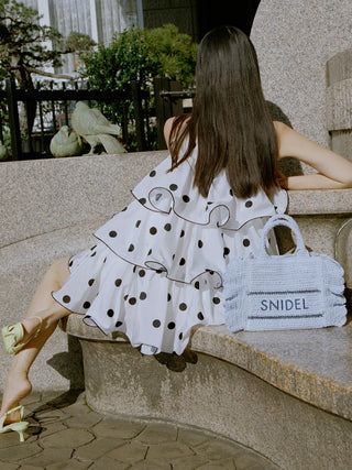 Volume Airy Mini Dress