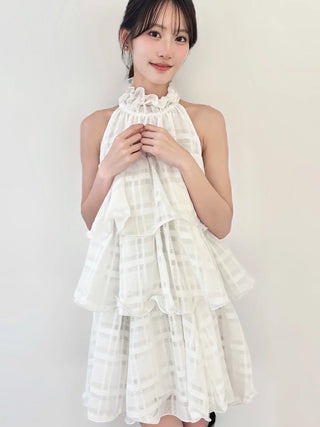 Volume Airy Mini Dress
