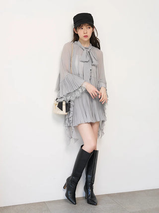 Lace Trim Chiffon Set-Up