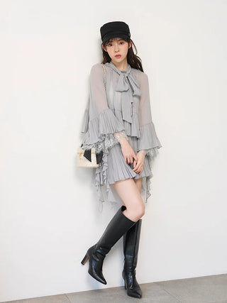 Lace Trim Chiffon Set-Up