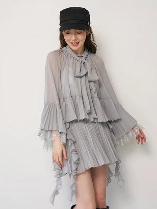 Lace Trim Chiffon Set-Up