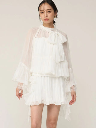 Lace Trim Chiffon Set-Up