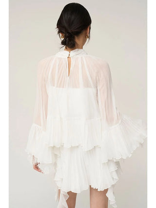 Lace Trim Chiffon Set-Up