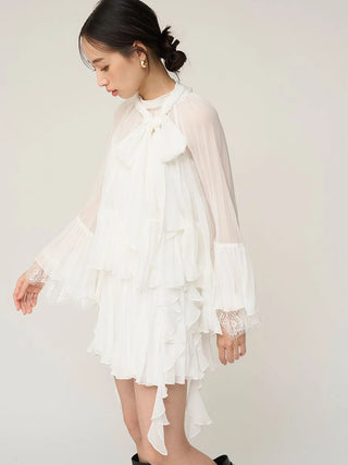 Lace Trim Chiffon Set-Up