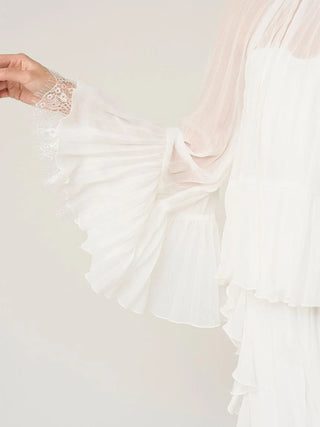 Lace Trim Chiffon Set-Up
