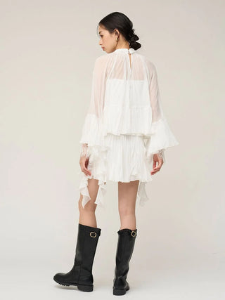 Lace Trim Chiffon Set-Up