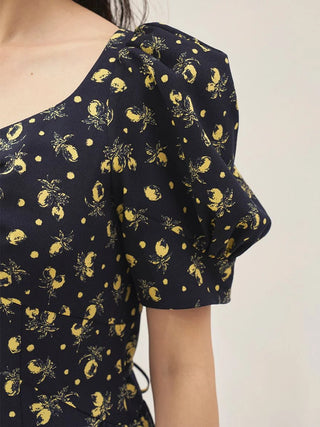 Sustainable Fruit Print Dress