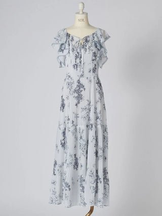 Pleated Print Dress