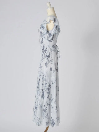 Pleated Print Dress