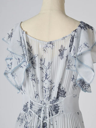 Pleated Print Dress