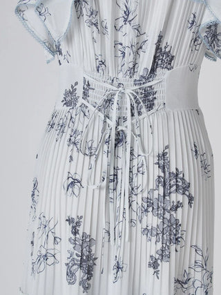 Pleated Print Dress