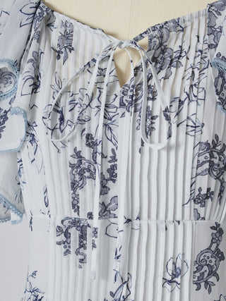 Pleated Print Dress