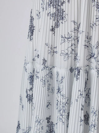 Pleated Print Dress