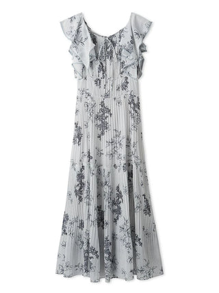 Pleated Print Dress