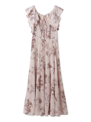 Pleated Print Dress