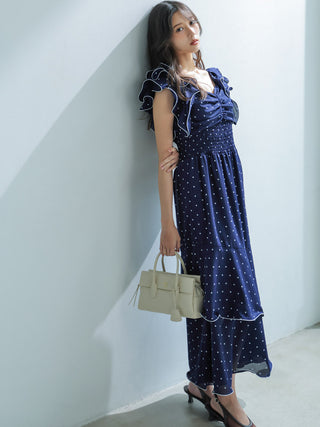 Ruffle Sleeve Print Dress
