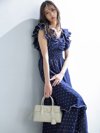 Ruffle Sleeve Print Dress