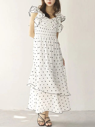 Ruffle Sleeve Print Dress