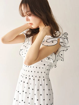 Ruffle Sleeve Print Dress