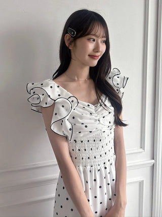 Ruffle Sleeve Print Dress
