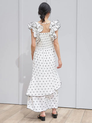 Ruffle Sleeve Print Dress