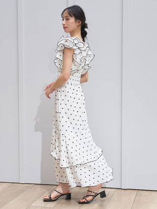 Ruffle Sleeve Print Dress