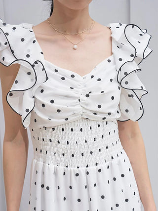 Ruffle Sleeve Print Dress