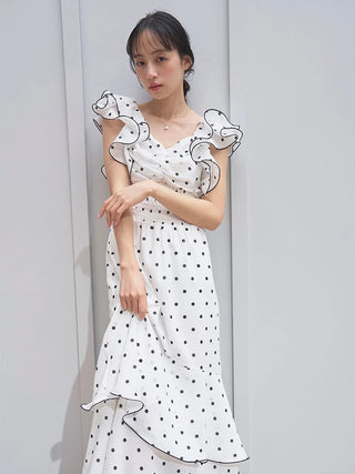 Ruffle Sleeve Print Dress