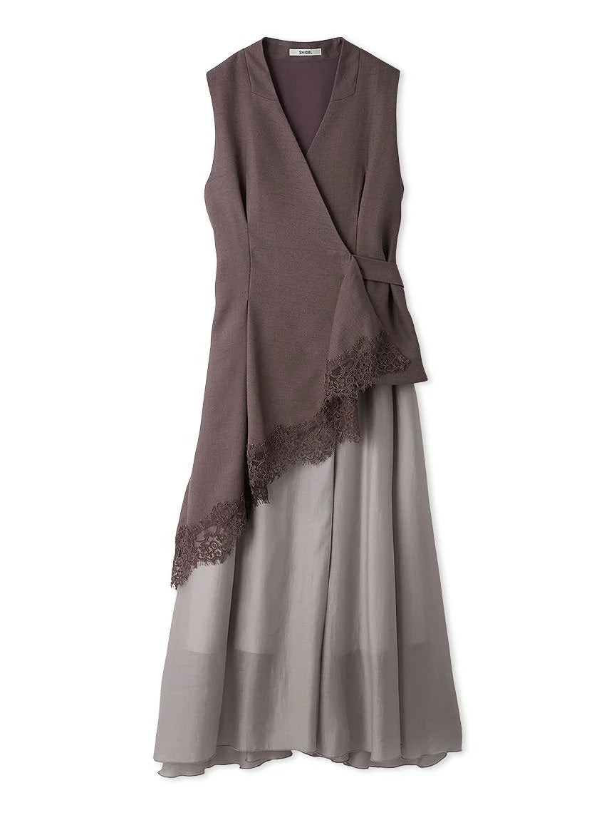 snidel lace dress Snidel All-Lace Embroidered Long Dress, Random Hem, Pink, Occasion so